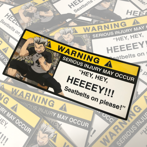 The Helpful Fox  Senkosan  Warning Slap Stickers  Anime Vinyl Car  Stickers  Anime Stickery Online
