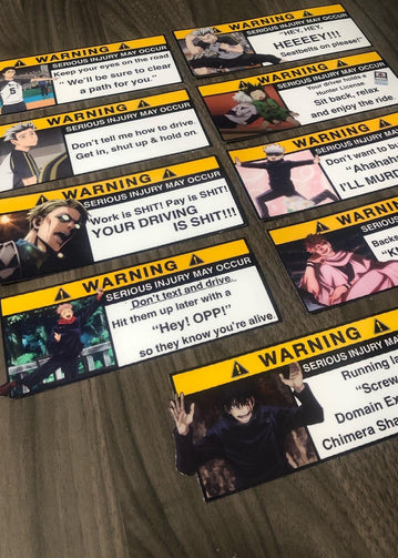 [IN STOCK] Anime "WARNING" Stickers